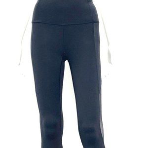 Lululemon Black Transparent Mesh Panel Leggings Sz 2